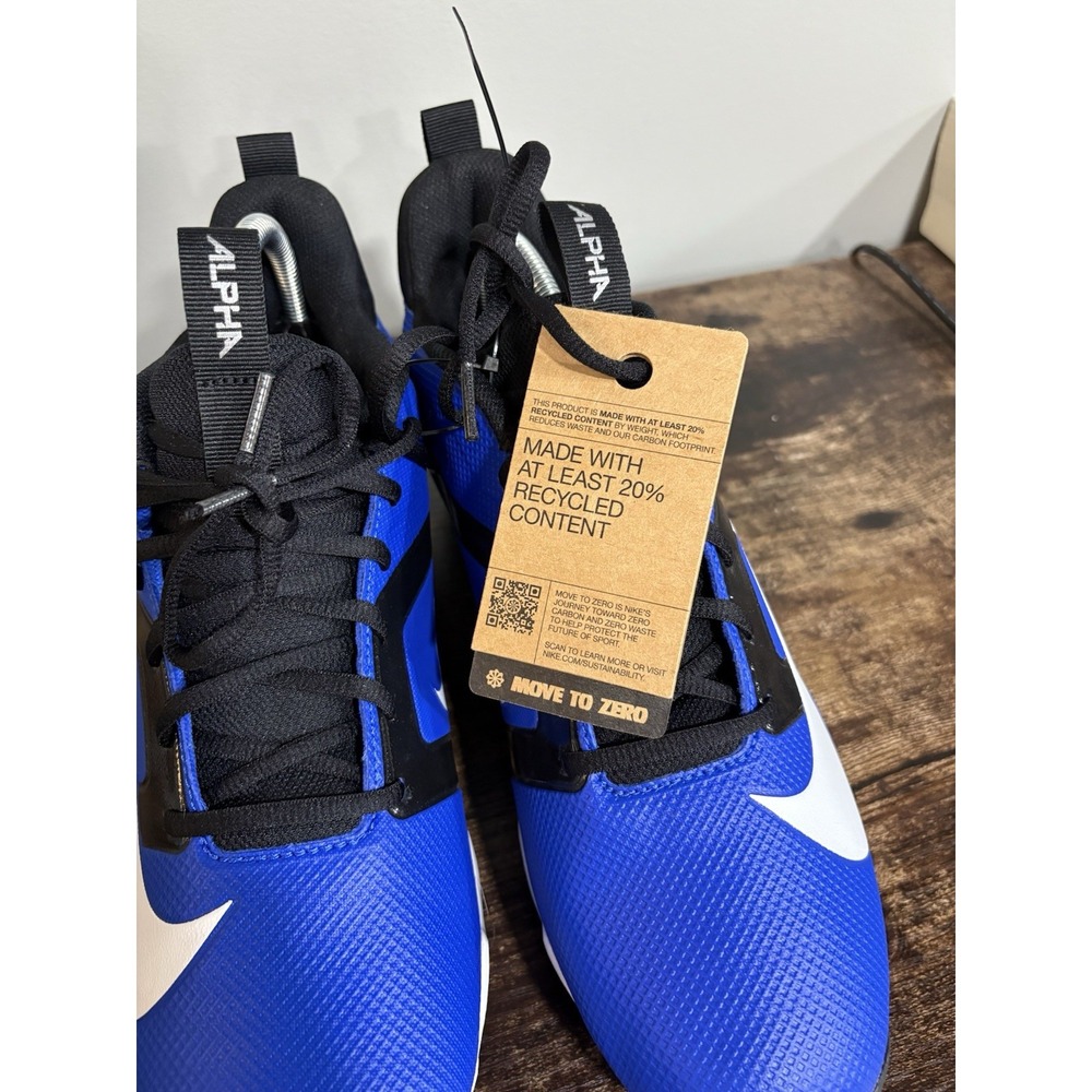Nike Alpha‎ Menace 4 Shark Football Cleats Black Blue New Without Box Size 11.5 - Picture 6 of 11